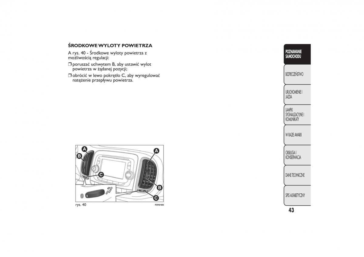 Fiat 500L instrukcja obslugi / page 47