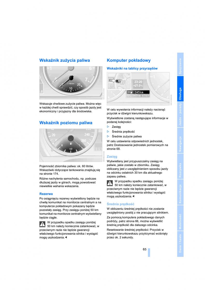 BMW 3 E90 instrukcja obslugi / page 67