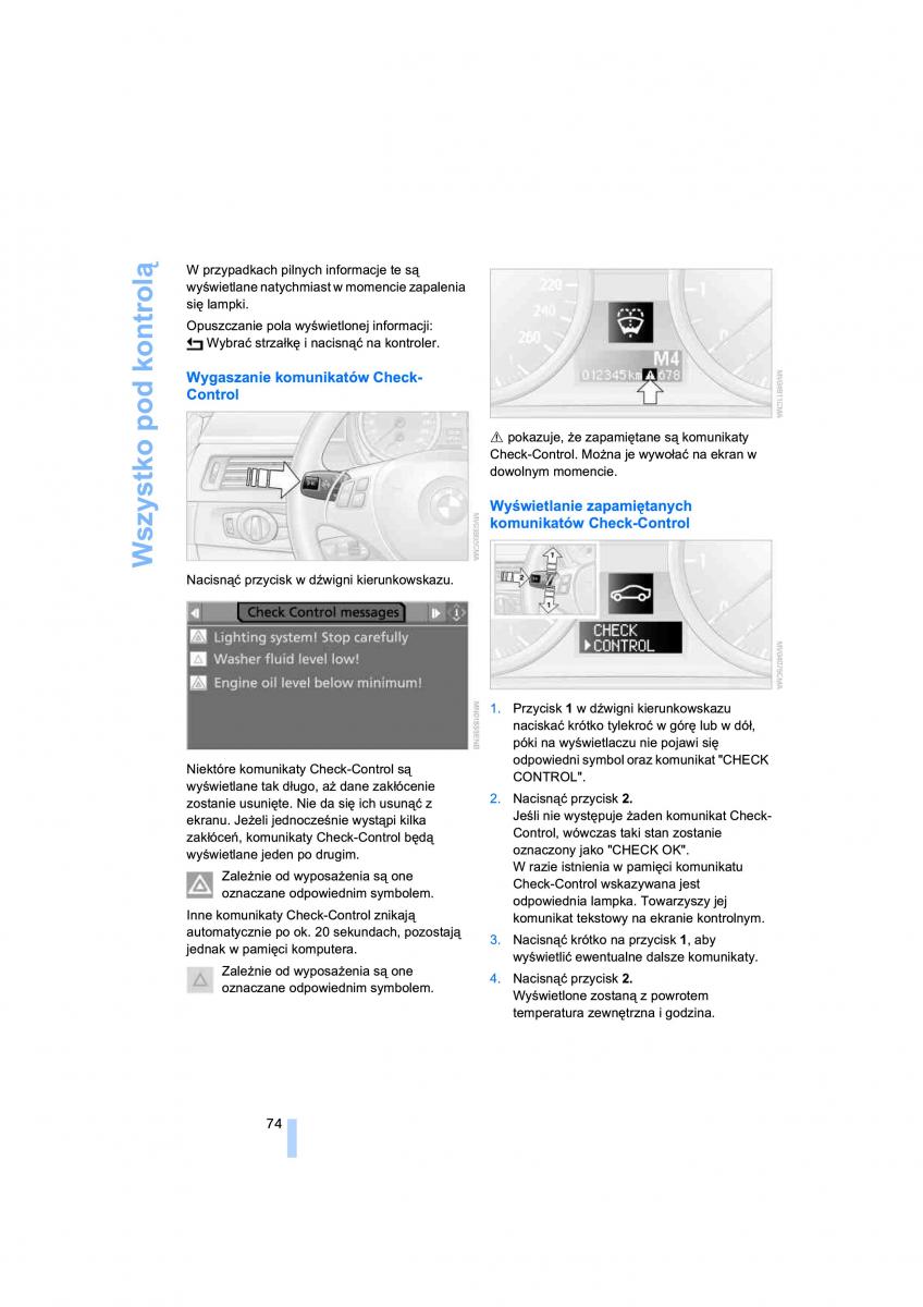 BMW 3 E90 instrukcja obslugi / page 76