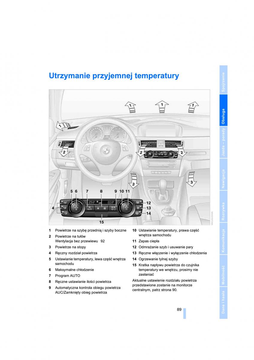 BMW 3 E90 instrukcja obslugi / page 91