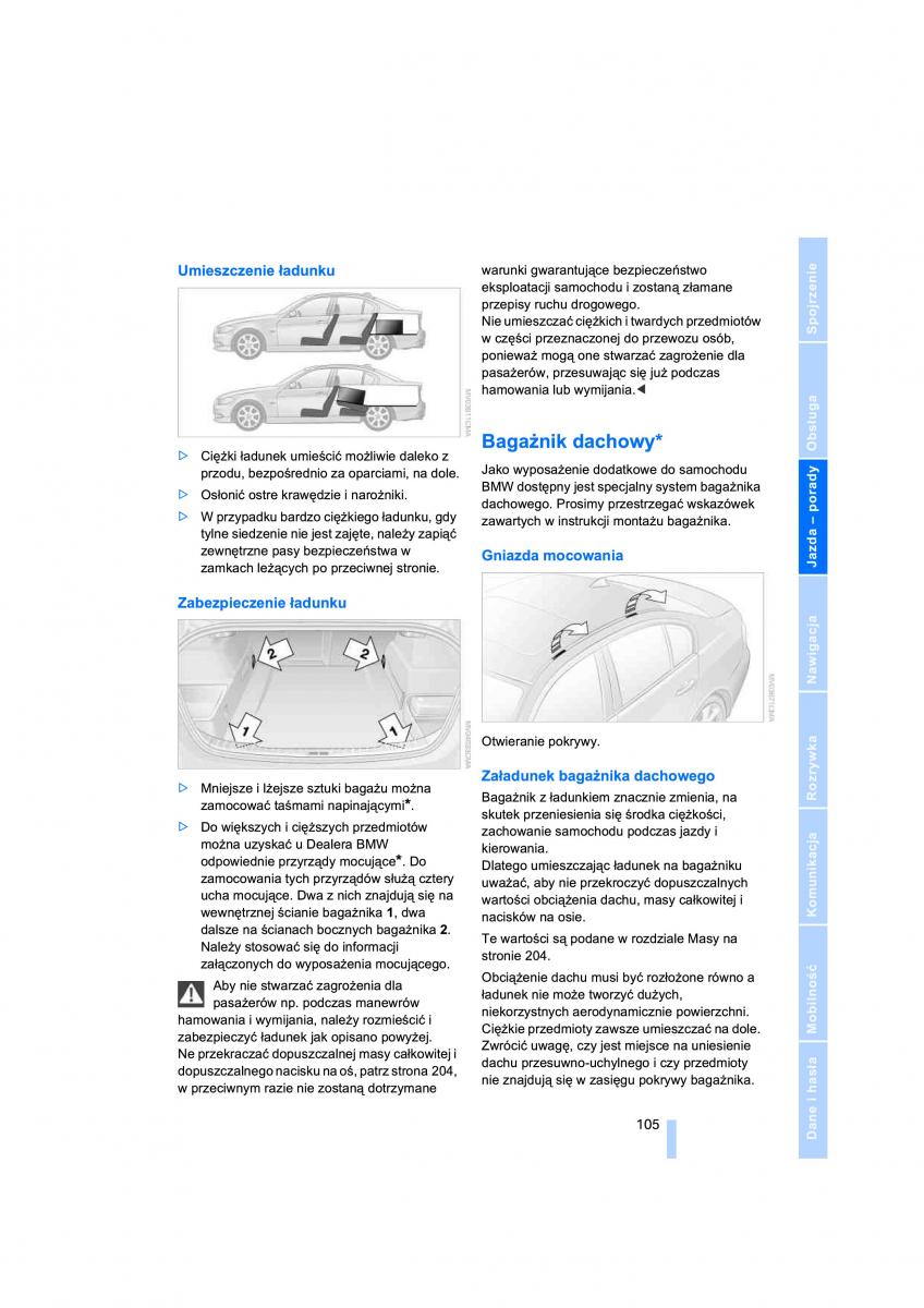 BMW 3 E90 instrukcja obslugi / page 107