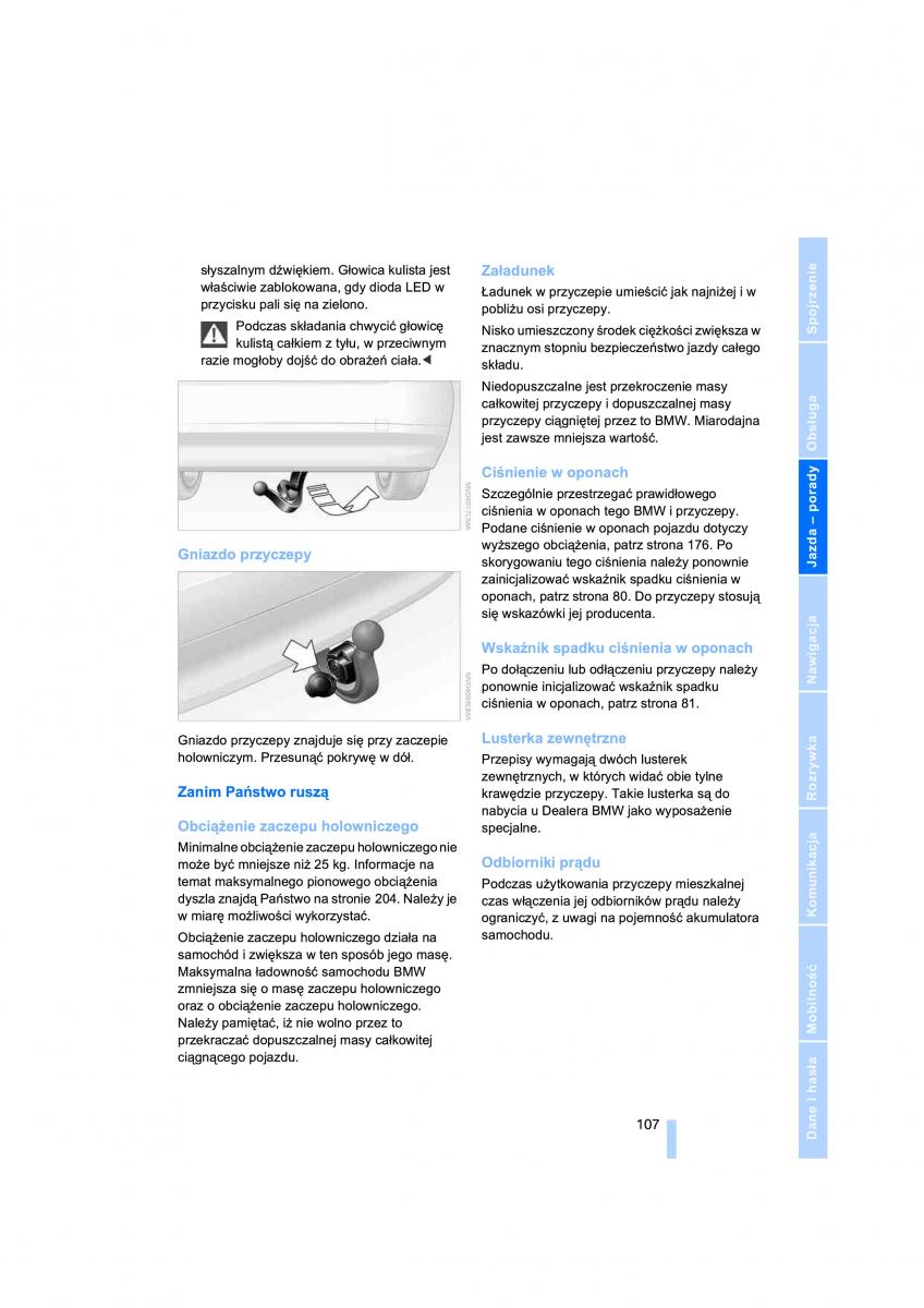 BMW 3 E90 instrukcja obslugi / page 109