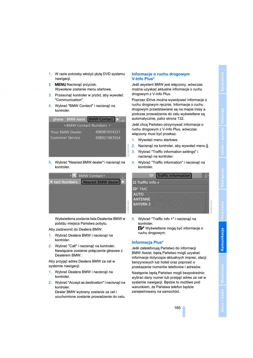 BMW 3 E90 instrukcja obslugi / page 167