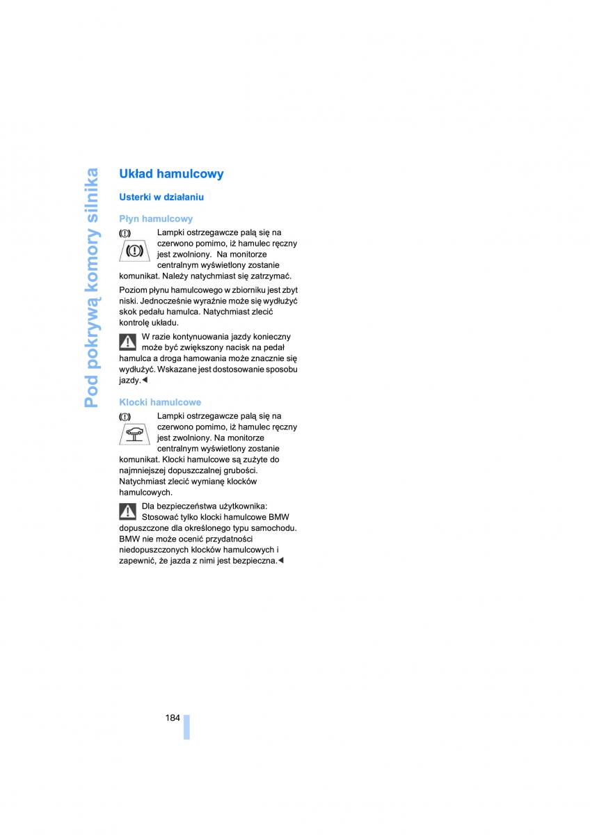 BMW 3 E90 instrukcja obslugi / page 186