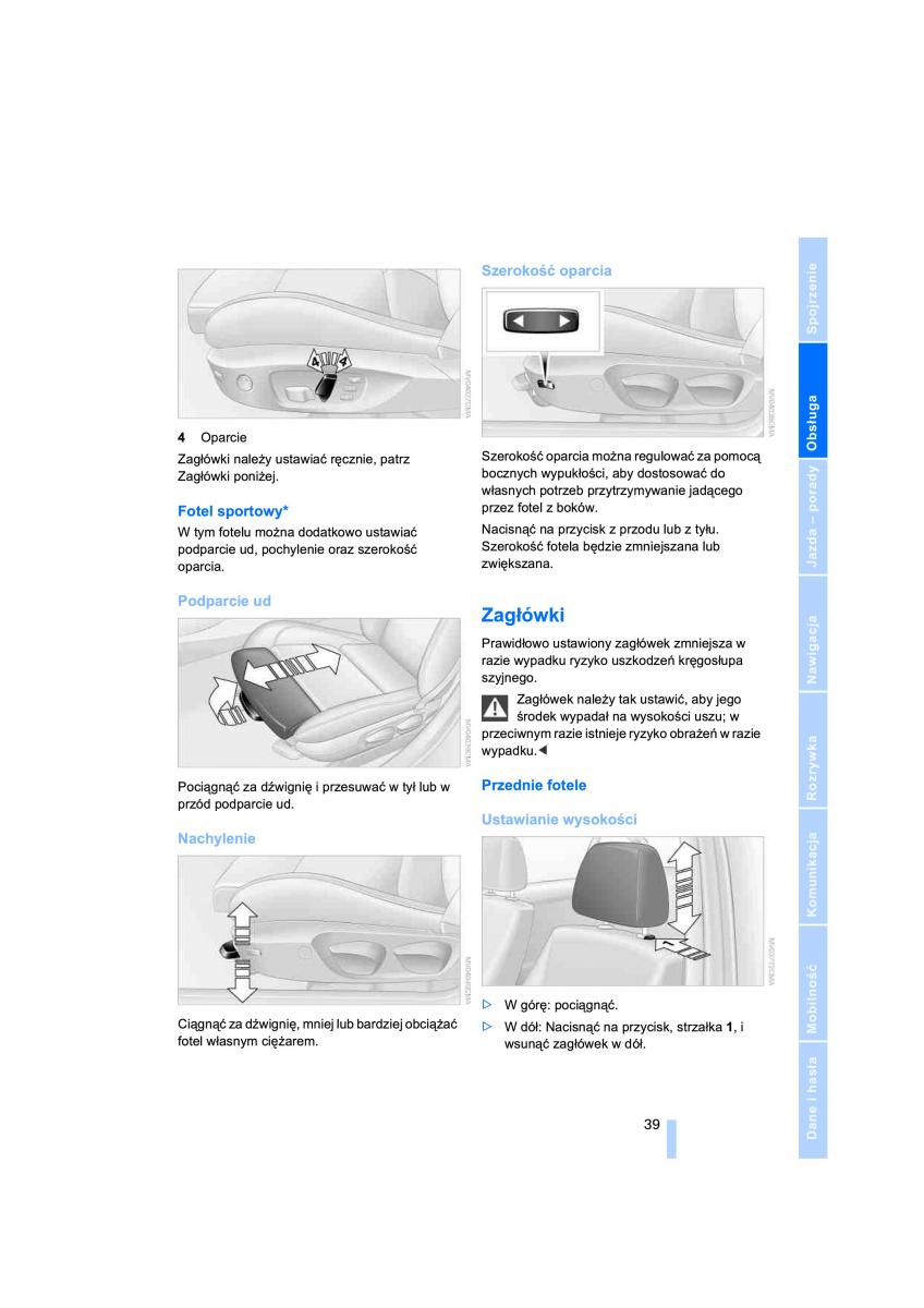 BMW 3 E90 instrukcja obslugi / page 41