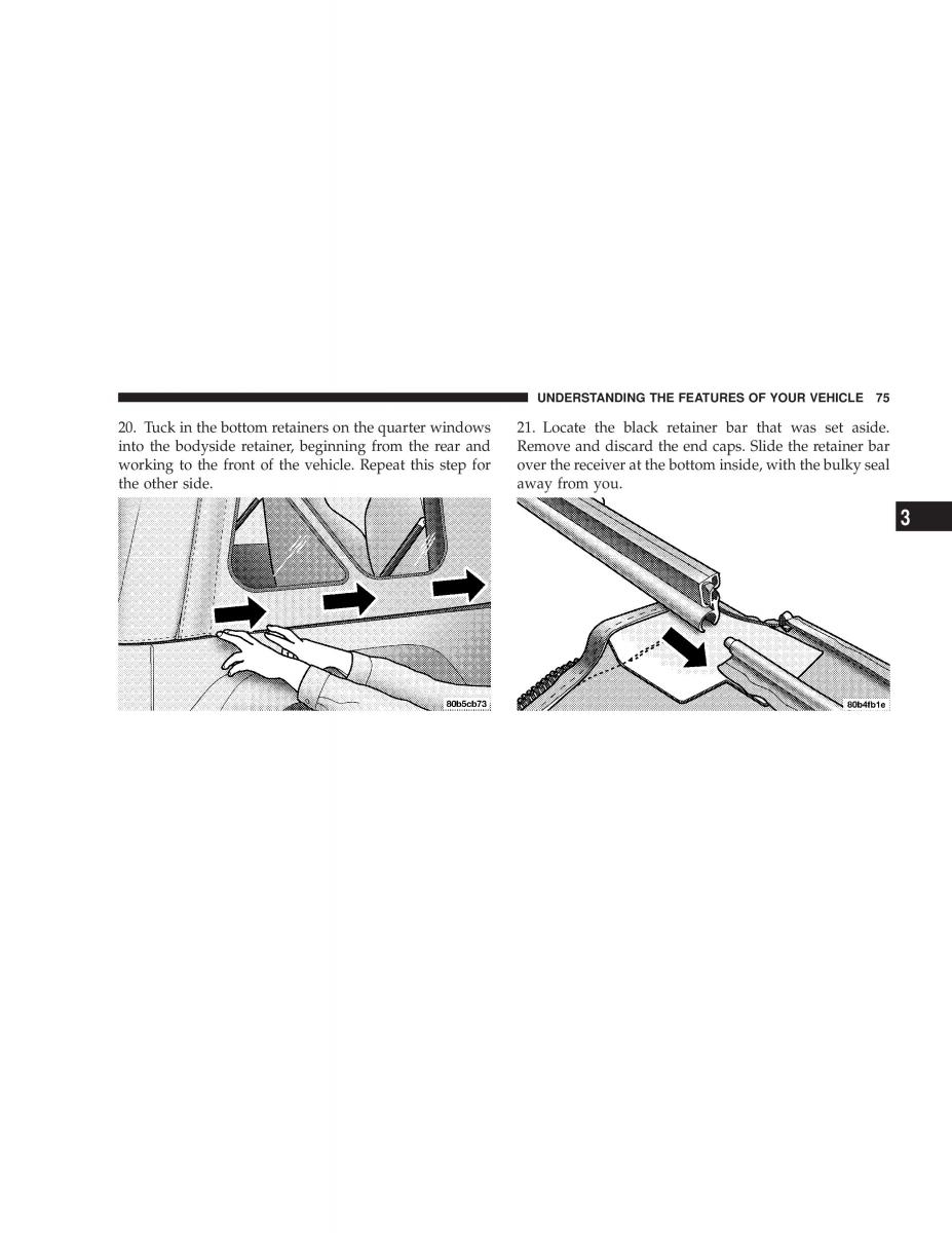 manual  Jeep Wrangler TJ owners manual / page 75