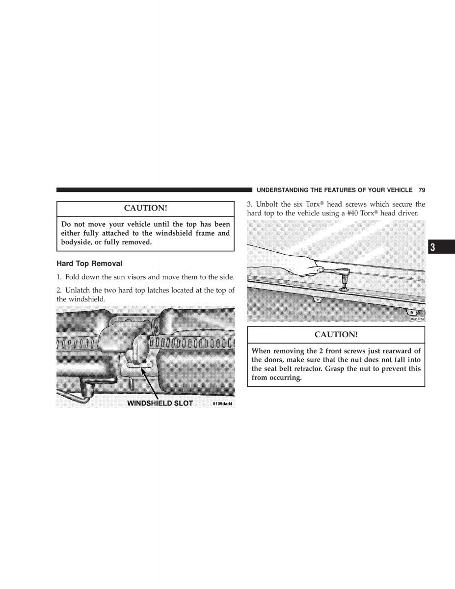 Jeep Wrangler TJ owners manual / page 79