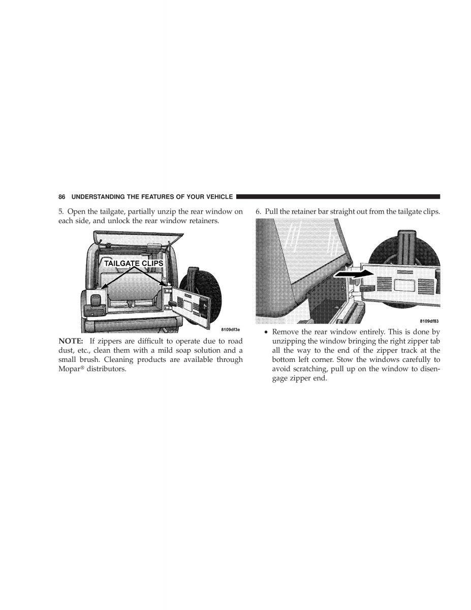 manual  Jeep Wrangler TJ owners manual / page 86