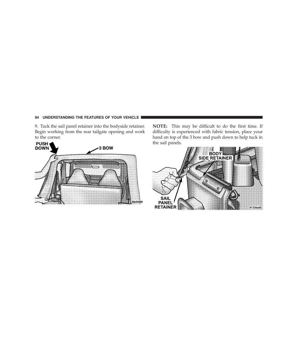 manual  Jeep Wrangler TJ owners manual / page 94