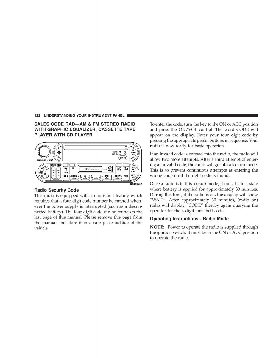 manual  Jeep Wrangler TJ owners manual / page 122