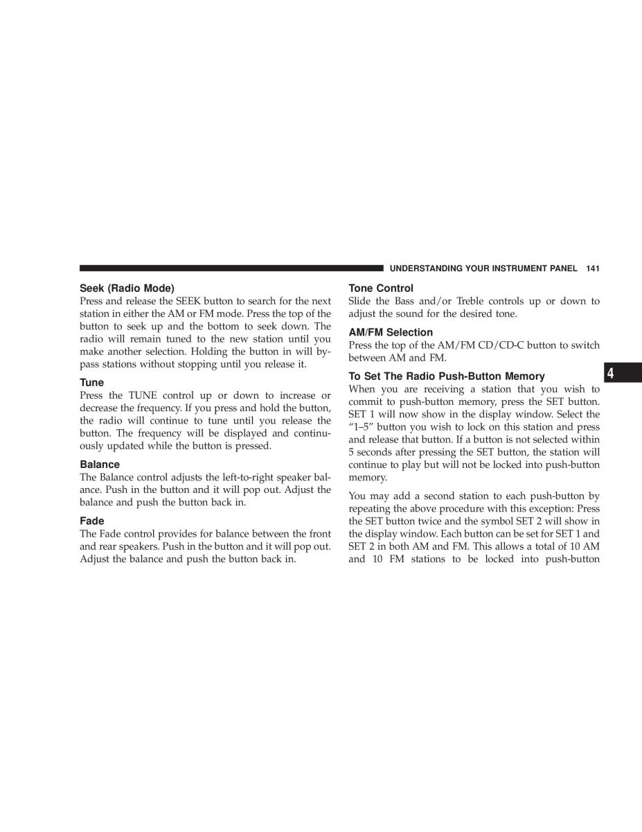 Jeep Wrangler TJ owners manual / page 141