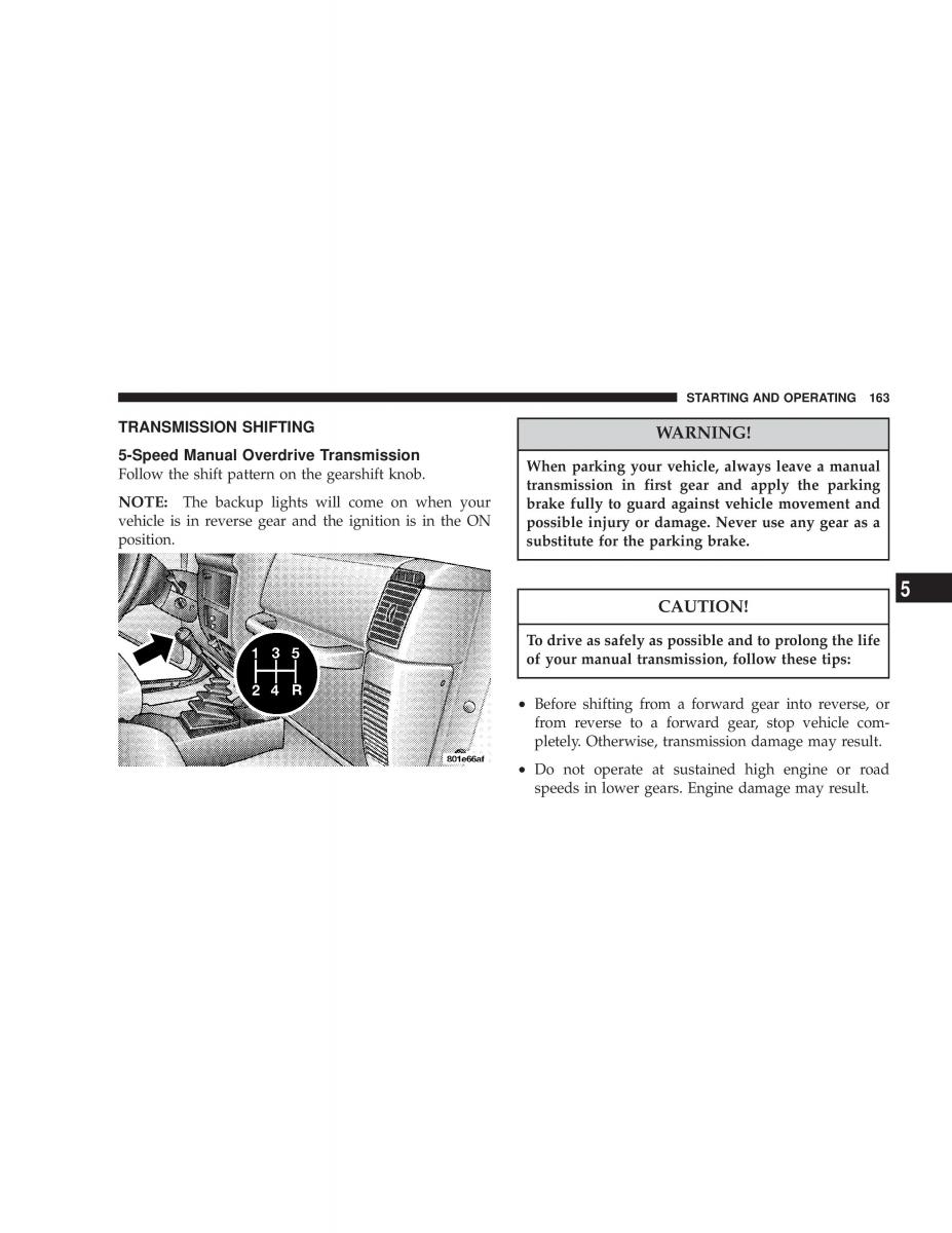 manual  Jeep Wrangler TJ owners manual / page 163