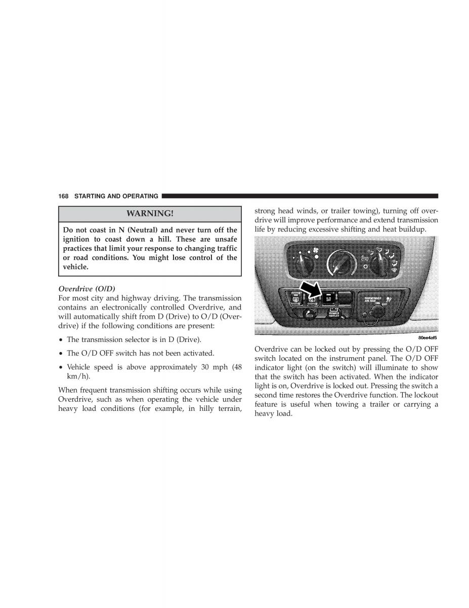 manual  Jeep Wrangler TJ owners manual / page 168