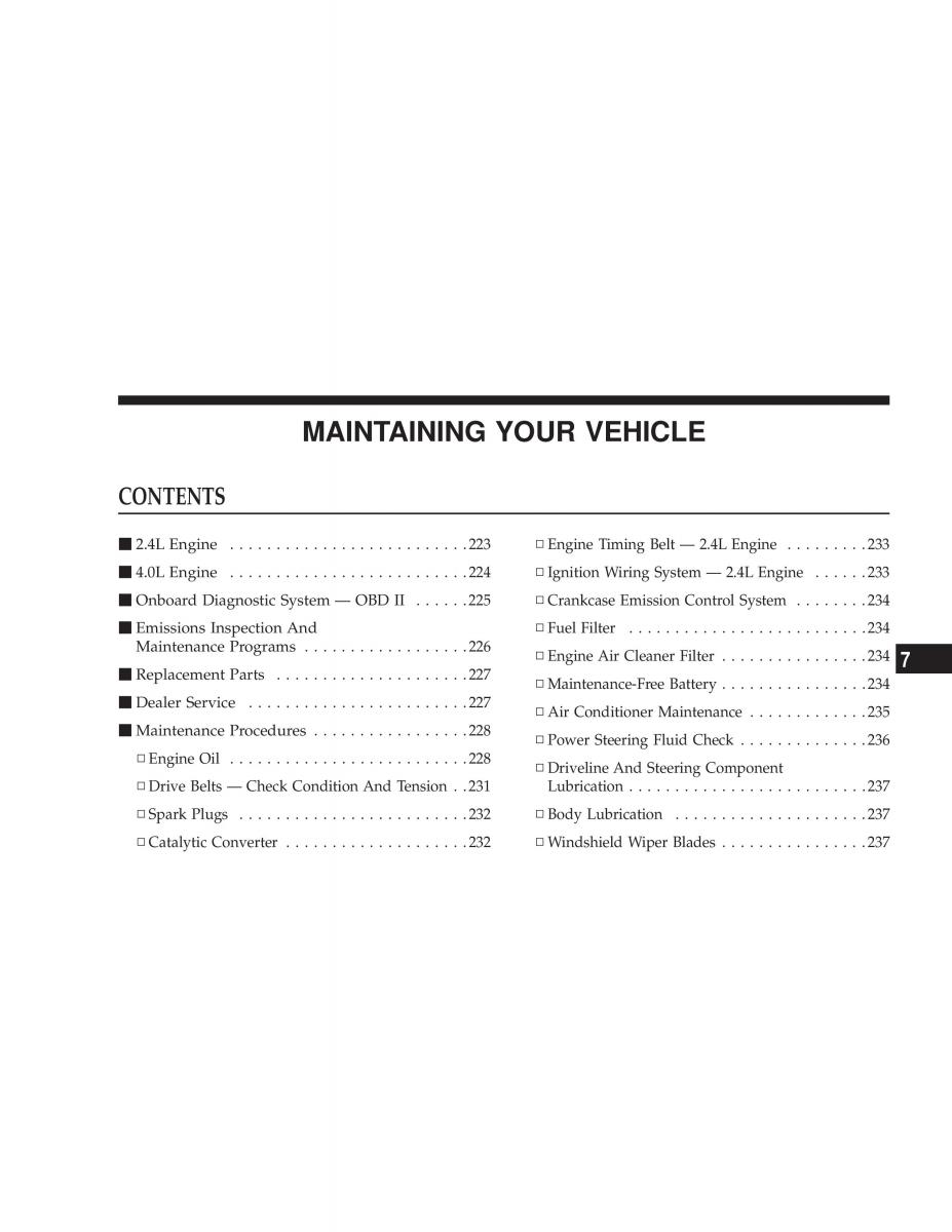 manual  Jeep Wrangler TJ owners manual / page 221