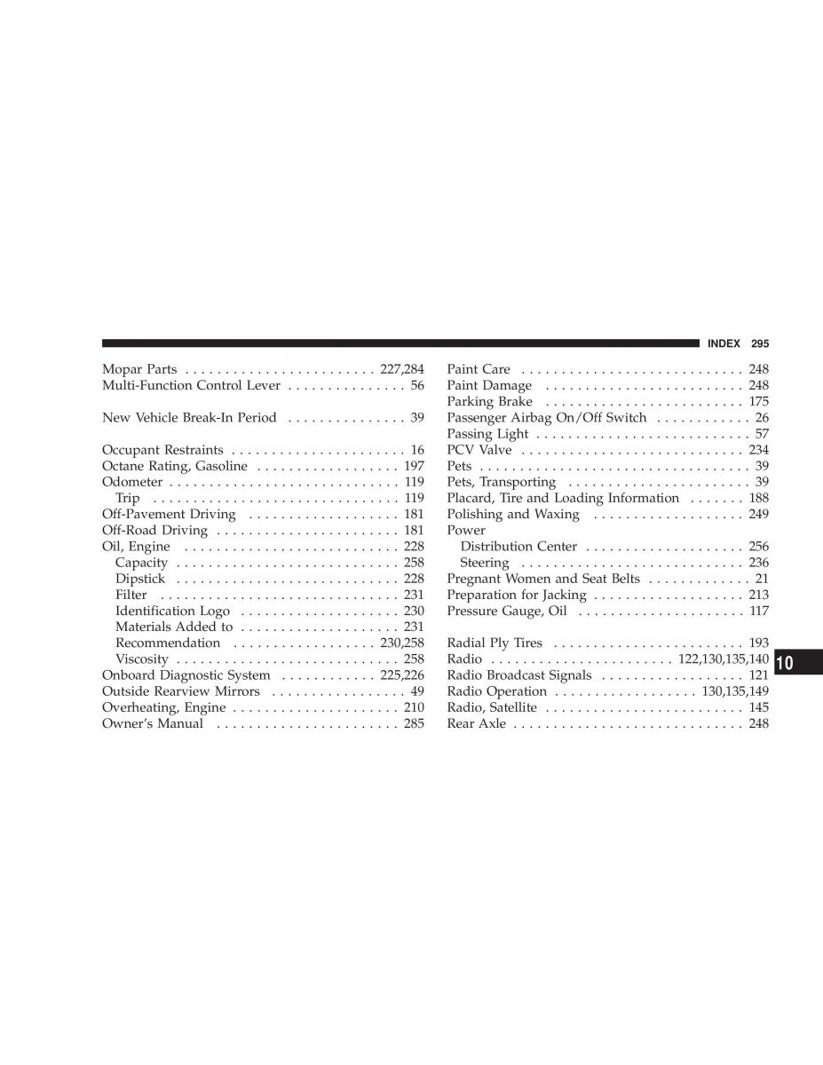 Jeep Wrangler TJ owners manual / page 295