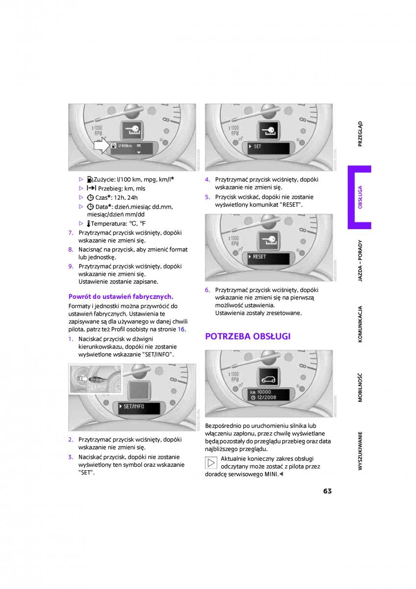 Mini One Cooper Cabrio instrukcja obslugi / page 65