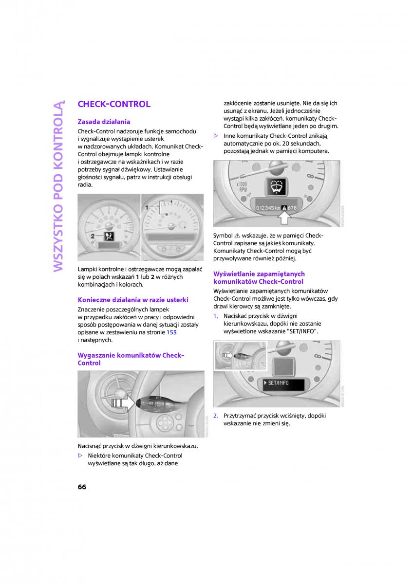 Mini One Cooper Cabrio instrukcja obslugi / page 68