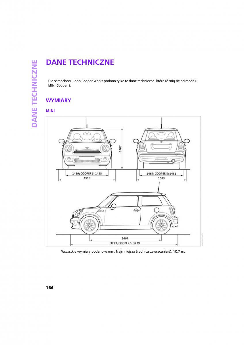 Mini One Cooper Cabrio instrukcja obslugi / page 168