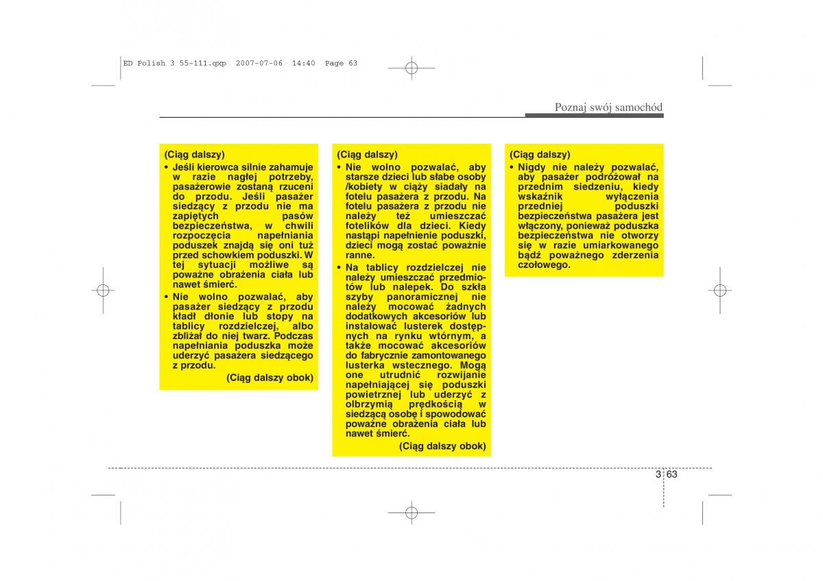 Kia Ceed I instrukcja obslugi / page 70