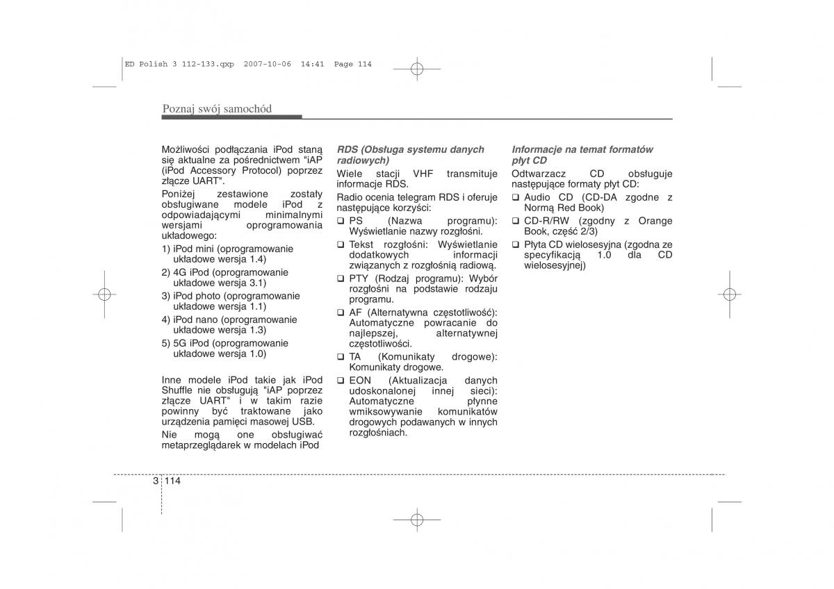 Kia Ceed I instrukcja obslugi / page 121