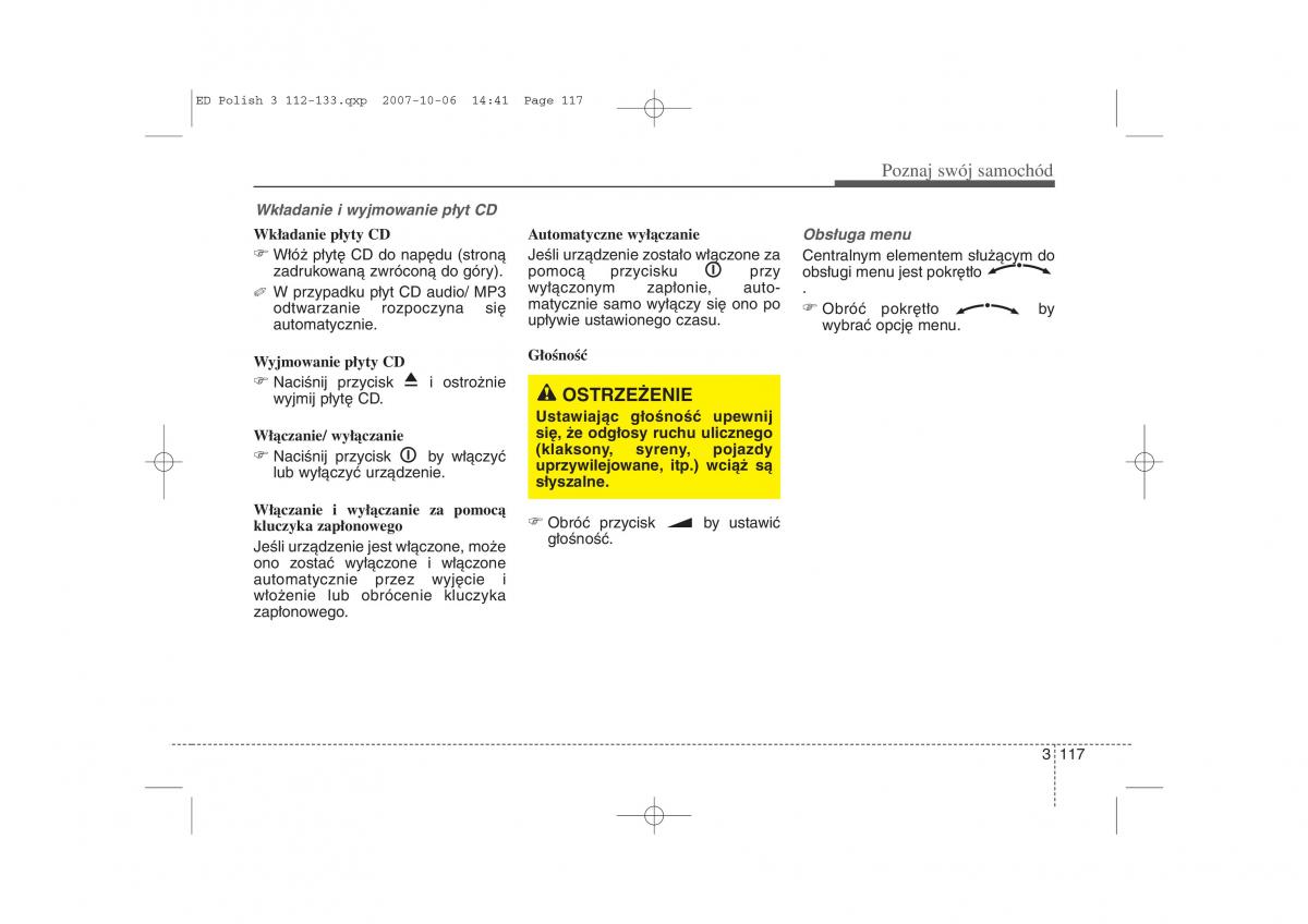 Kia Ceed I instrukcja obslugi / page 124