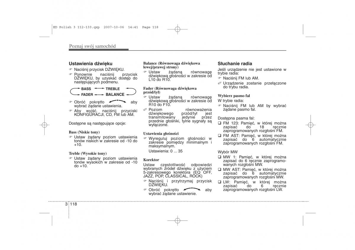 Kia Ceed I instrukcja obslugi / page 125