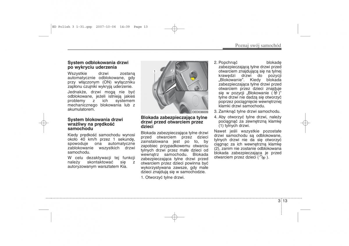 Kia Ceed I instrukcja obslugi / page 20