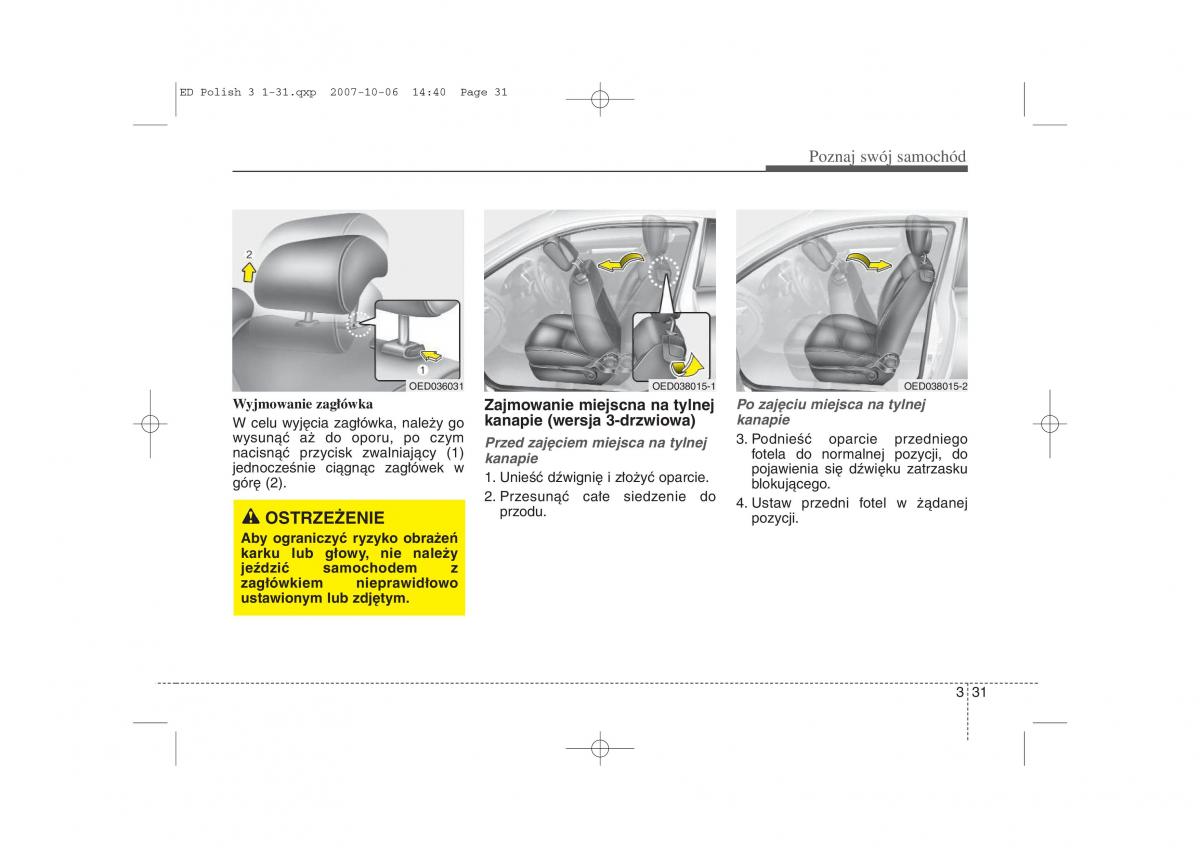 Kia Ceed I instrukcja obslugi / page 38