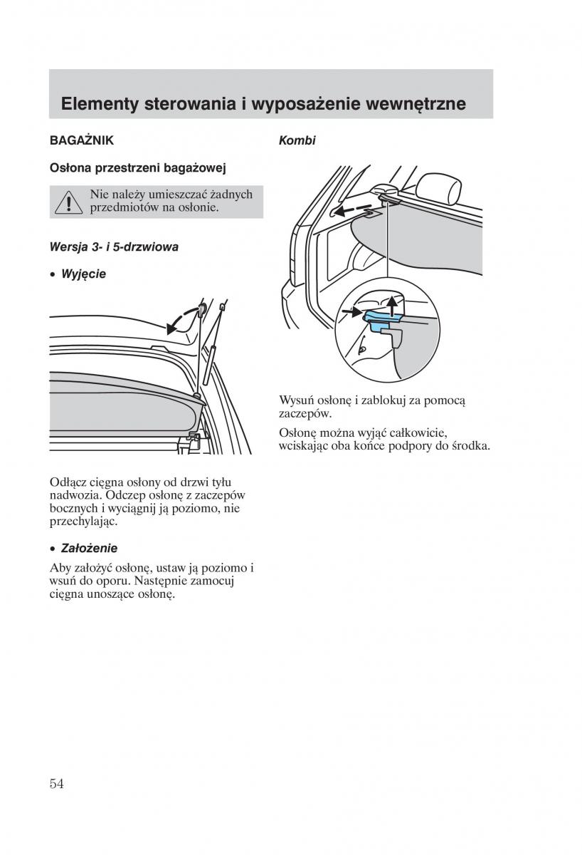 Ford Focus 1 I instrukcja obslugi / page 56