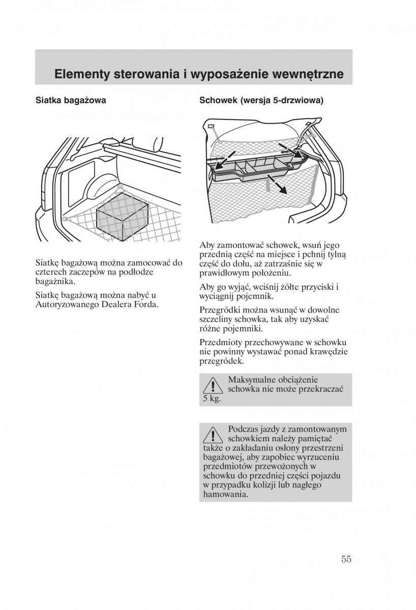 Ford Focus 1 I instrukcja obslugi / page 57