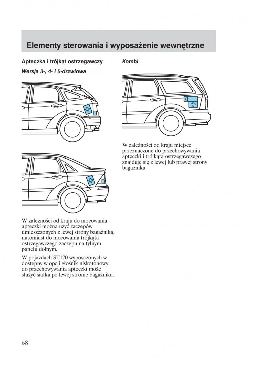 Ford Focus 1 I instrukcja obslugi / page 60