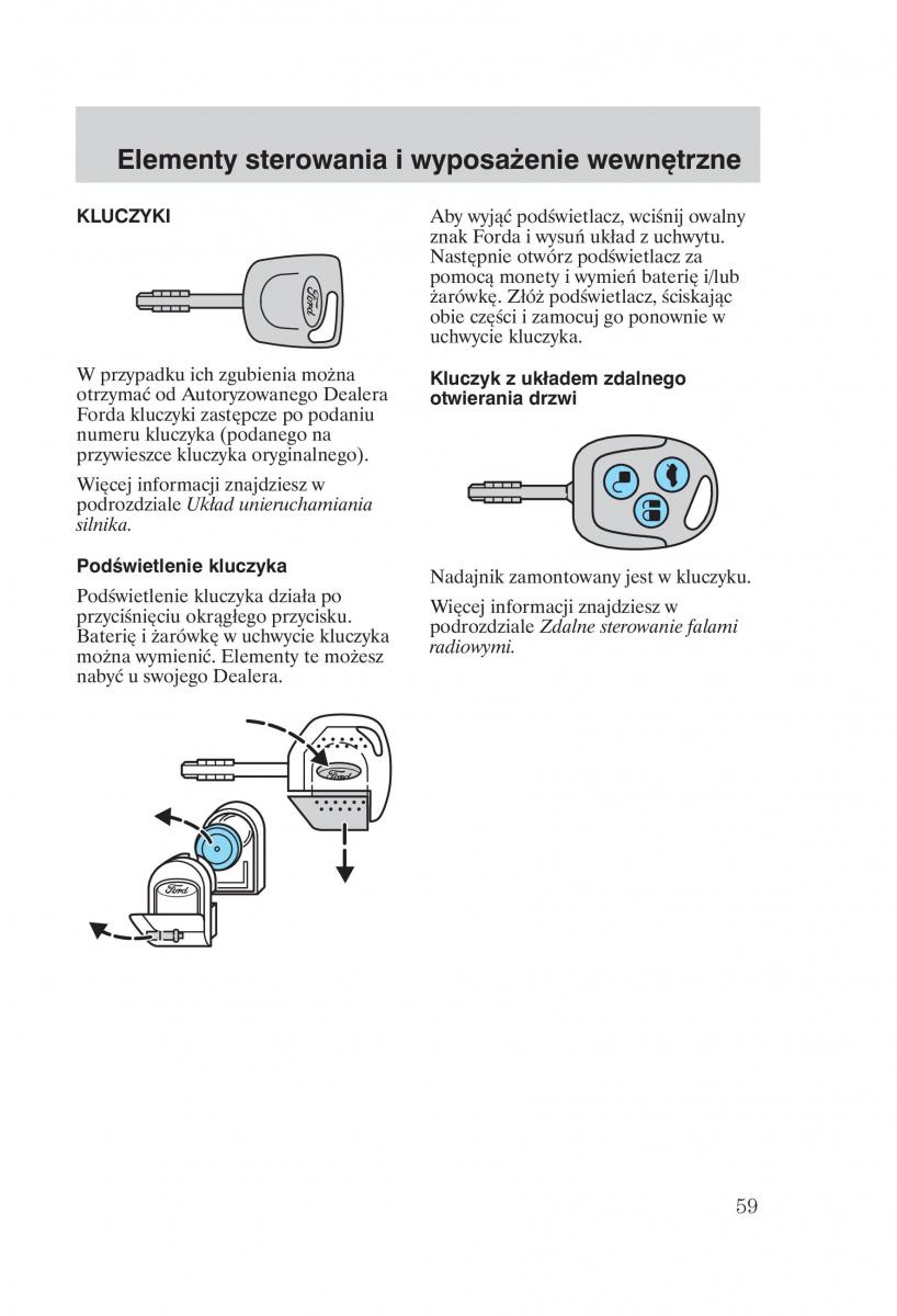 Ford Focus 1 I instrukcja obslugi / page 61