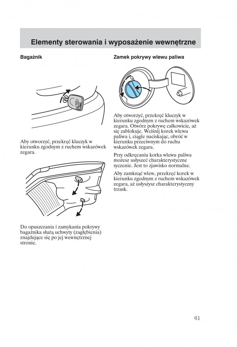 Ford Focus 1 I instrukcja obslugi / page 63