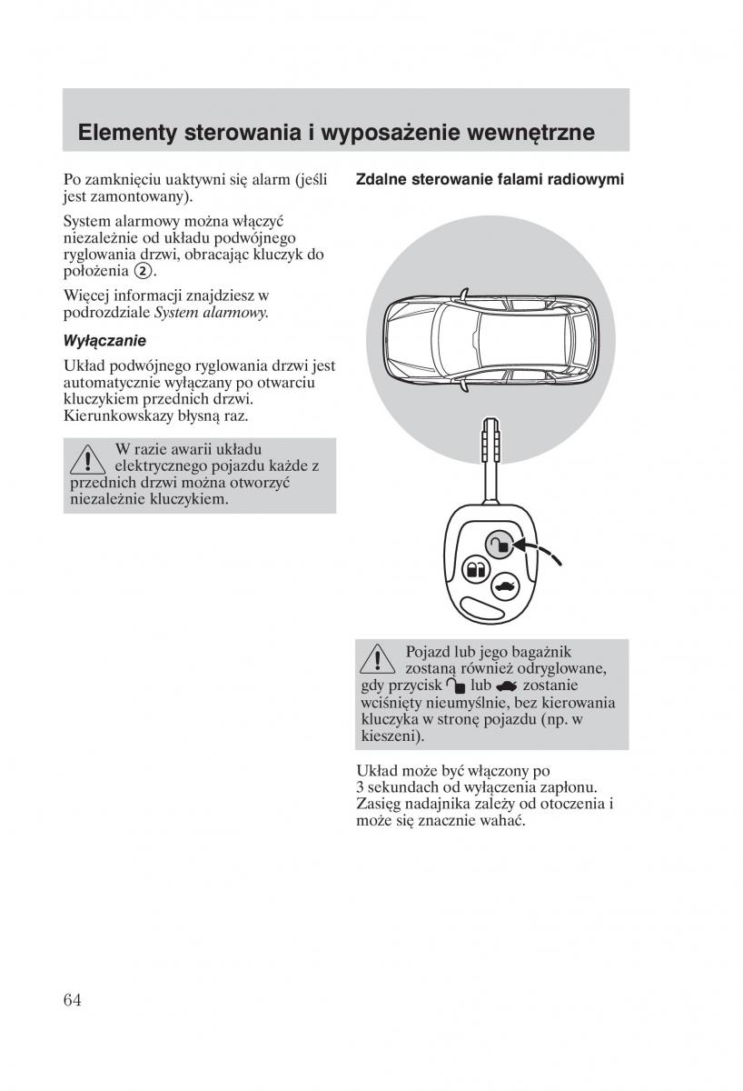 Ford Focus 1 I instrukcja obslugi / page 66