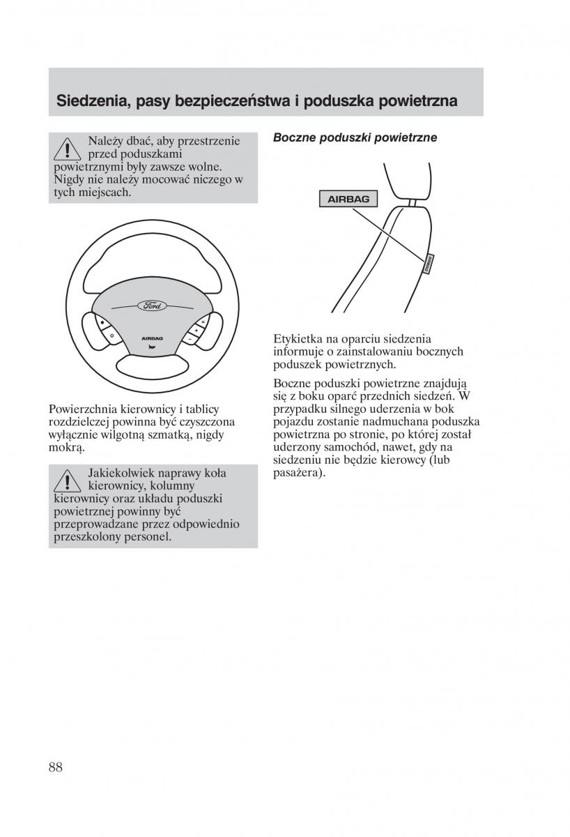 Ford Focus 1 I instrukcja obslugi / page 90