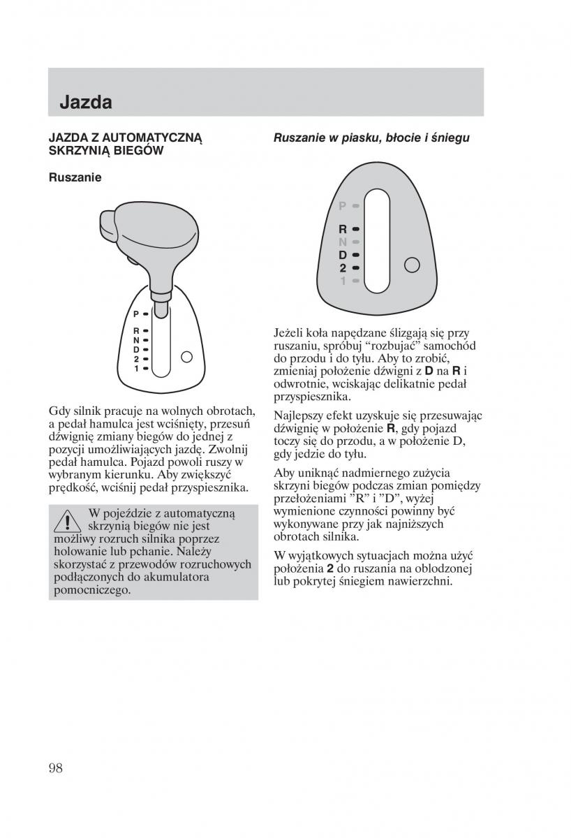 Ford Focus 1 I instrukcja obslugi / page 100