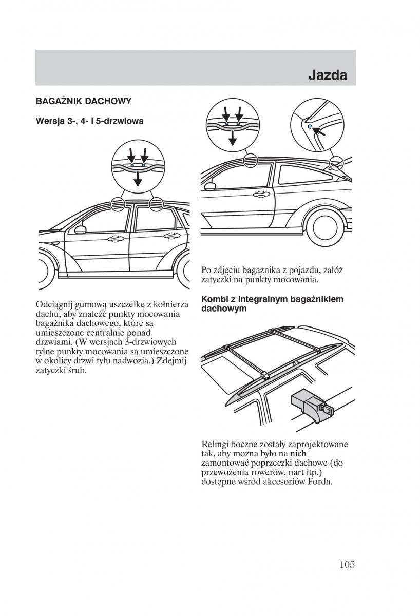 Ford Focus 1 I instrukcja obslugi / page 107