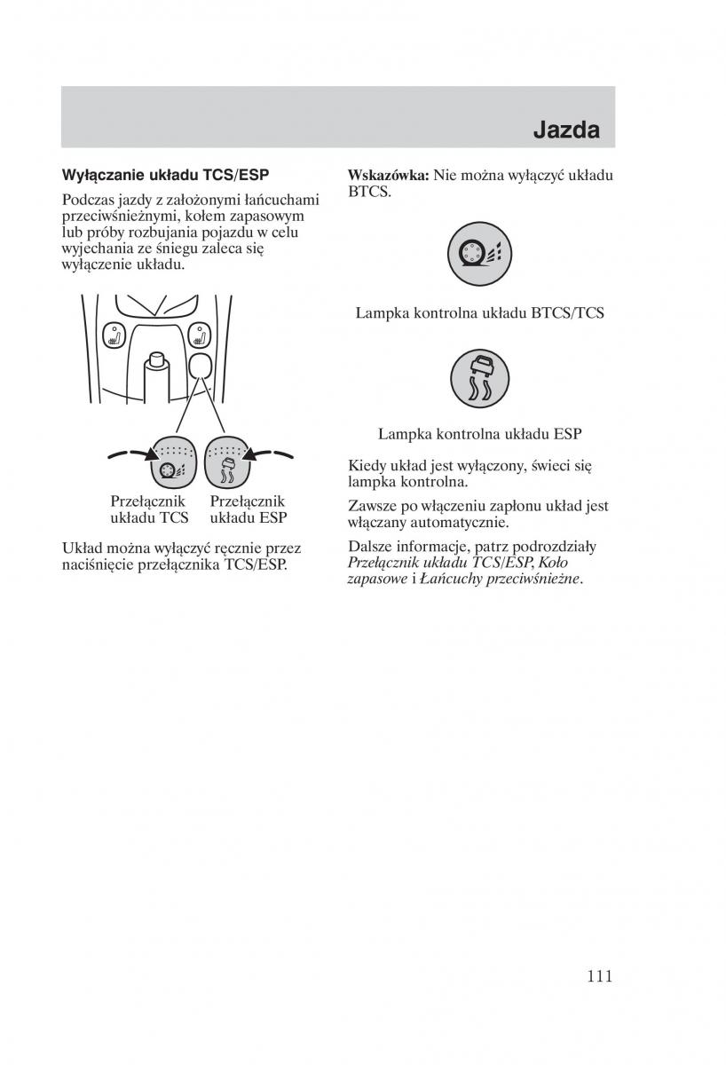 Ford Focus 1 I instrukcja obslugi / page 113