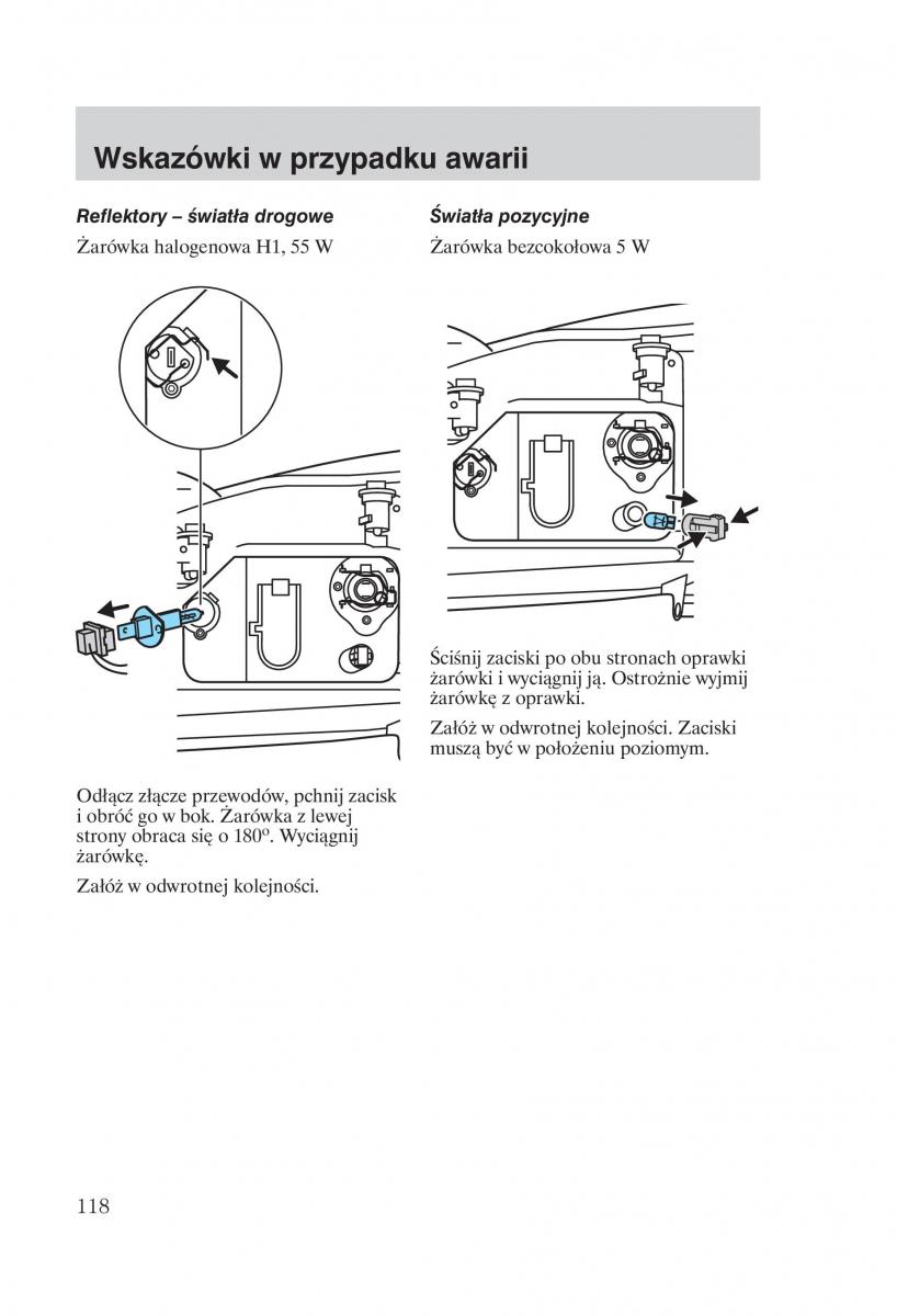 Ford Focus 1 I instrukcja obslugi / page 120