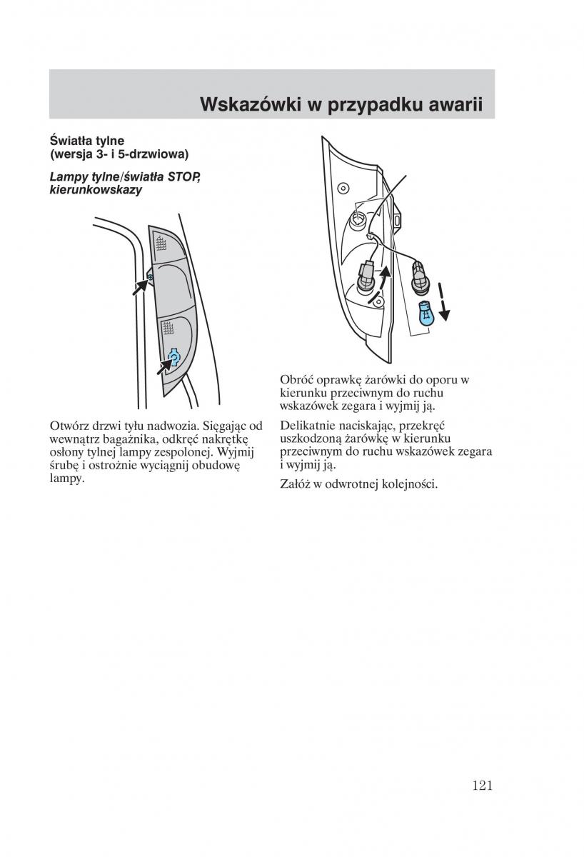 Ford Focus 1 I instrukcja obslugi / page 123