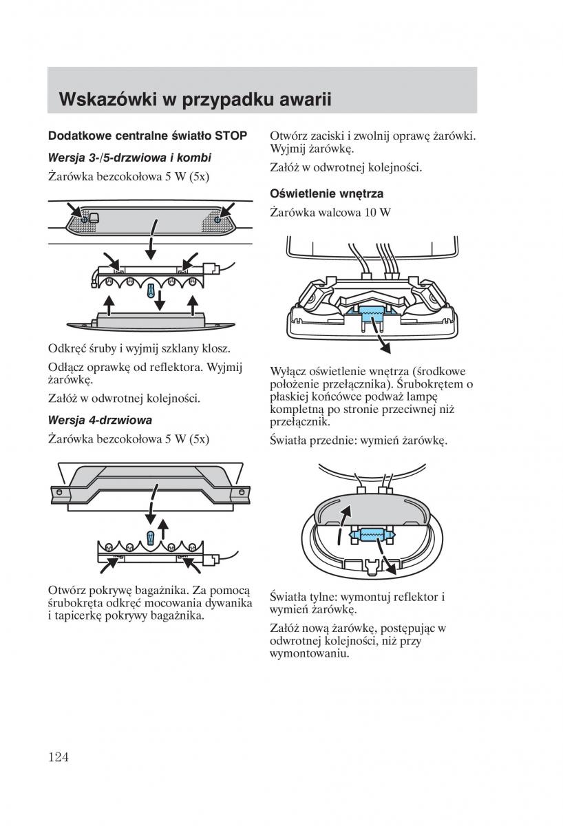 Ford Focus 1 I instrukcja obslugi / page 126