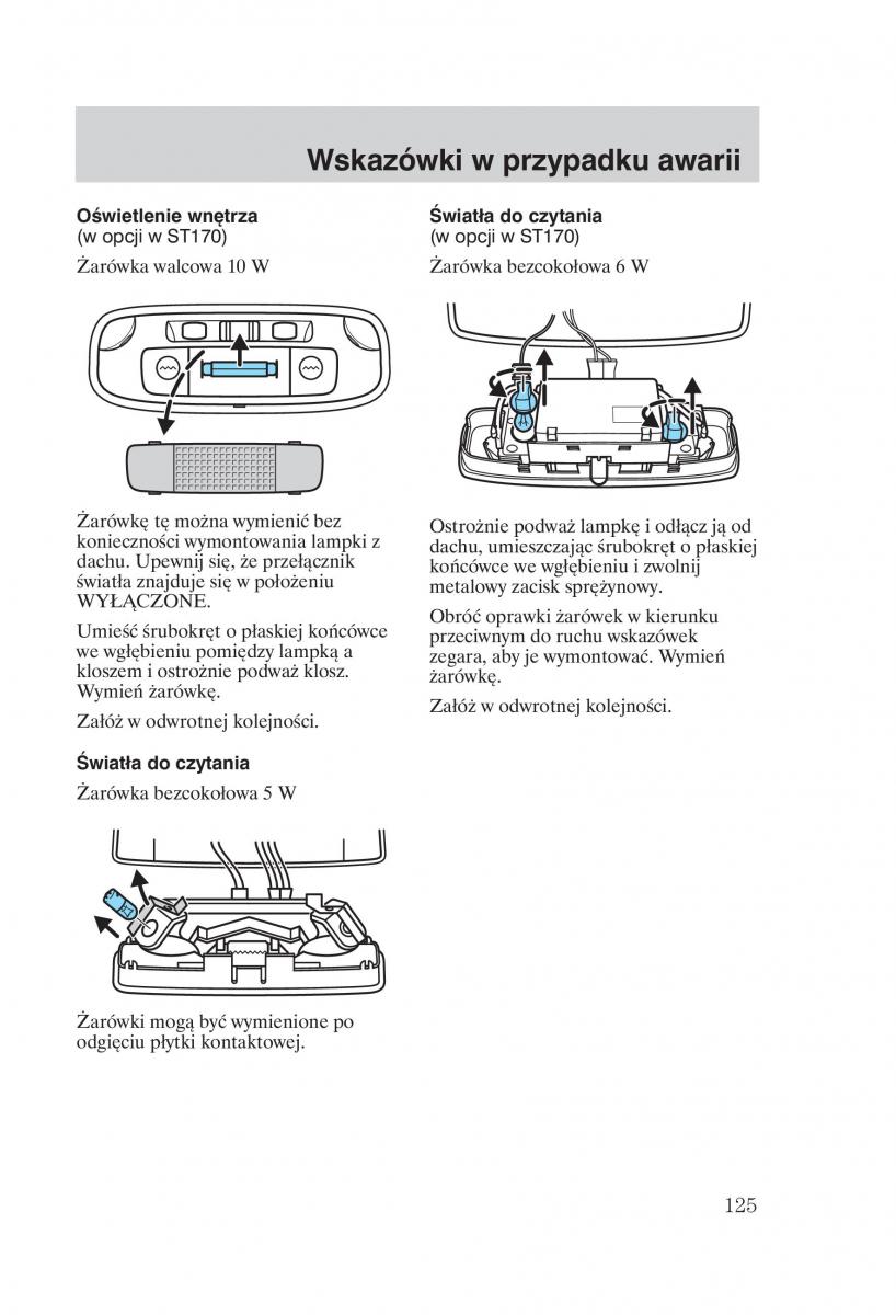 Ford Focus 1 I instrukcja obslugi / page 127