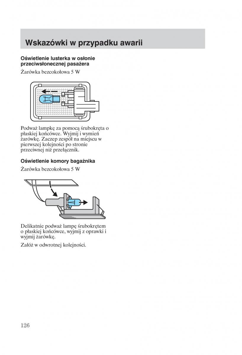 Ford Focus 1 I instrukcja obslugi / page 128