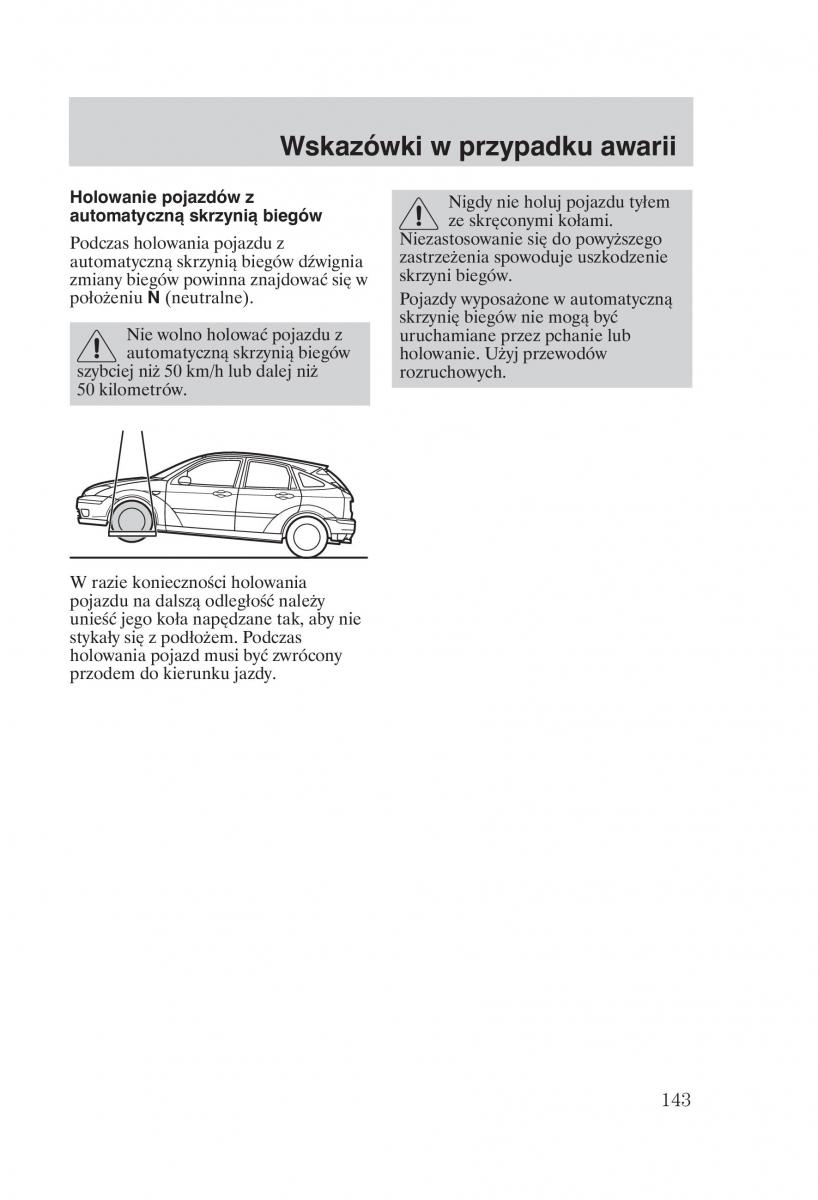 Ford Focus 1 I instrukcja obslugi / page 145