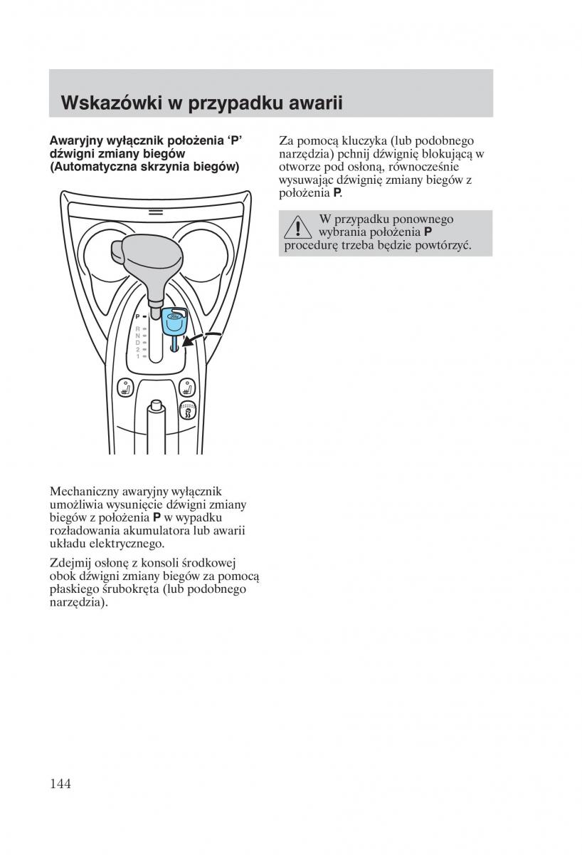 Ford Focus 1 I instrukcja obslugi / page 146