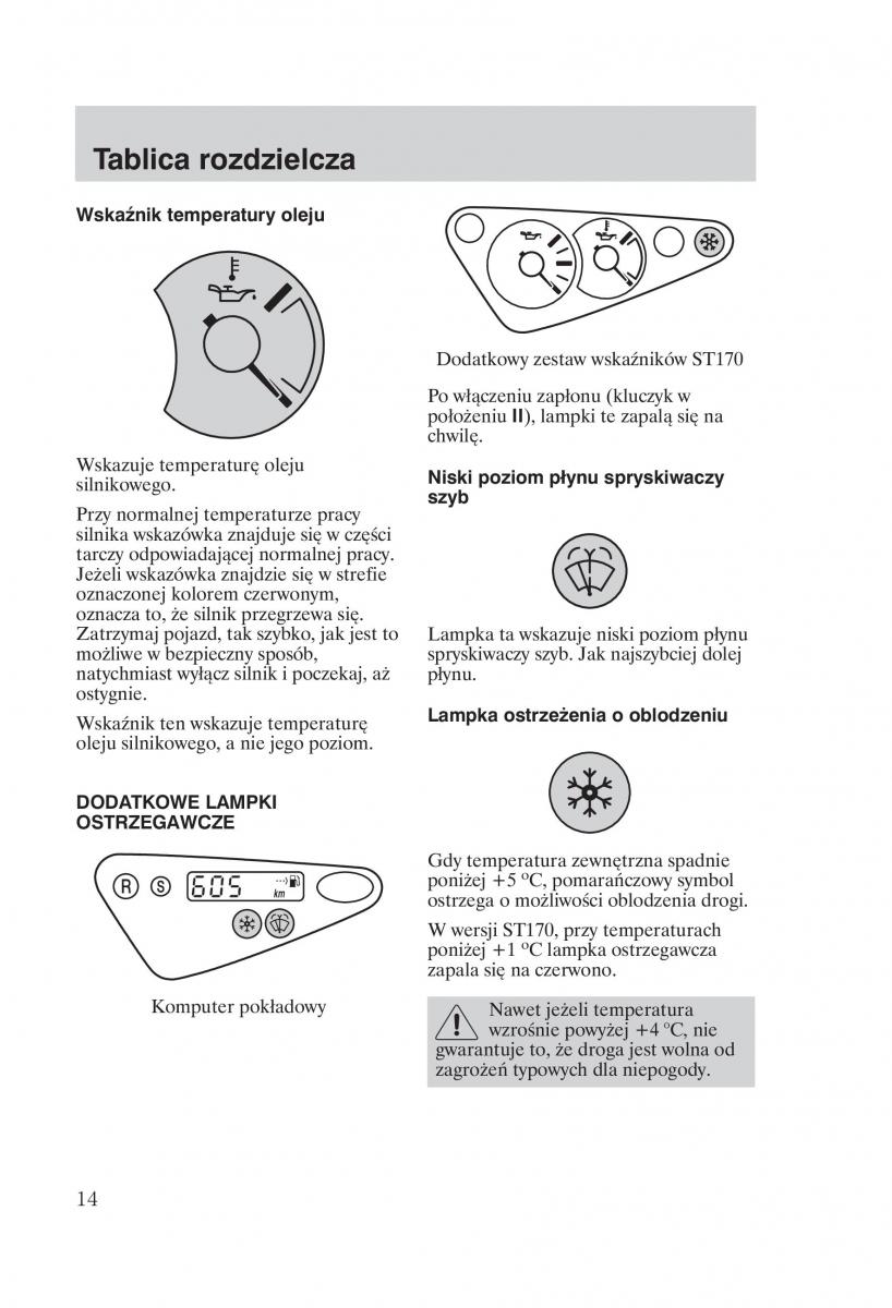 Ford Focus 1 I instrukcja obslugi / page 16