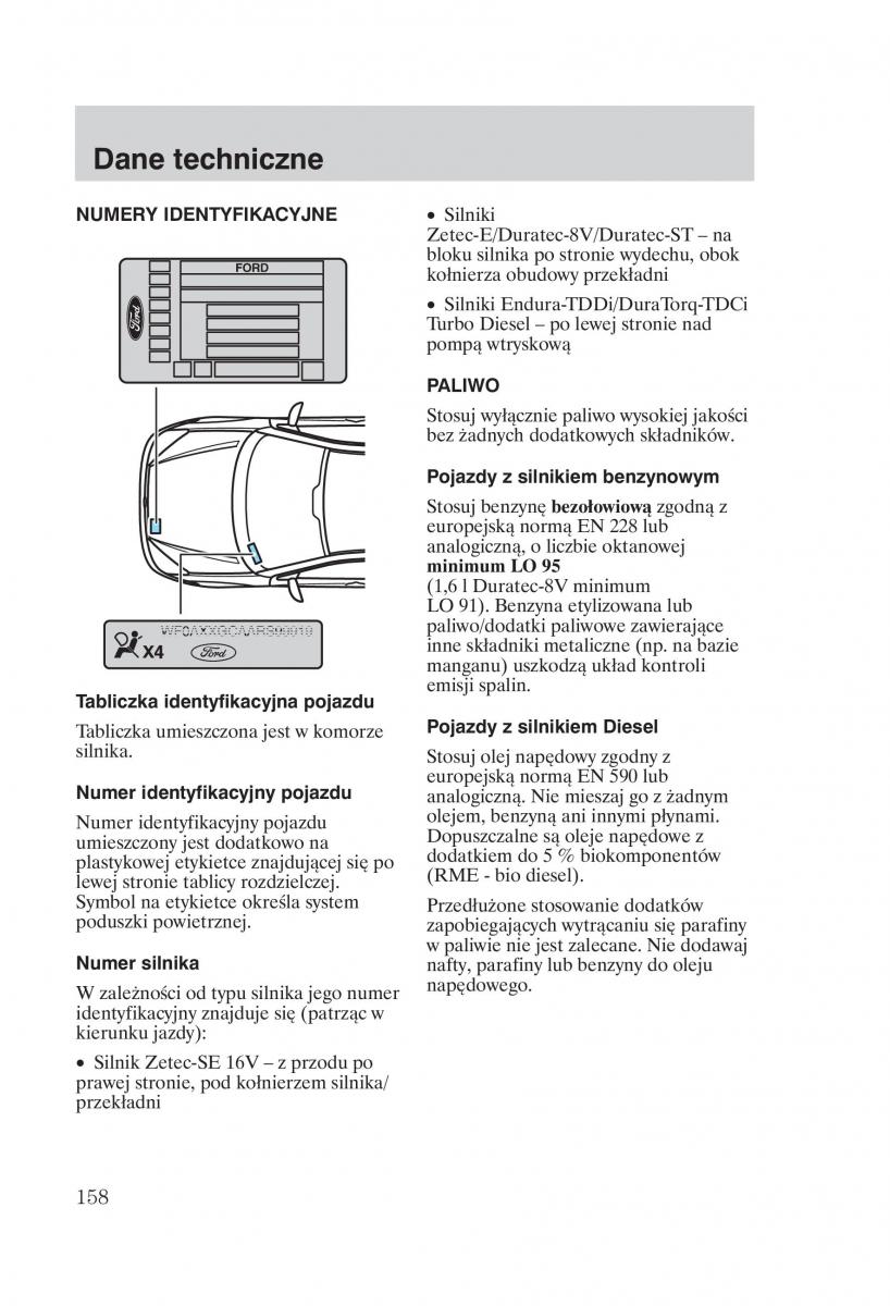 Ford Focus 1 I instrukcja obslugi / page 160