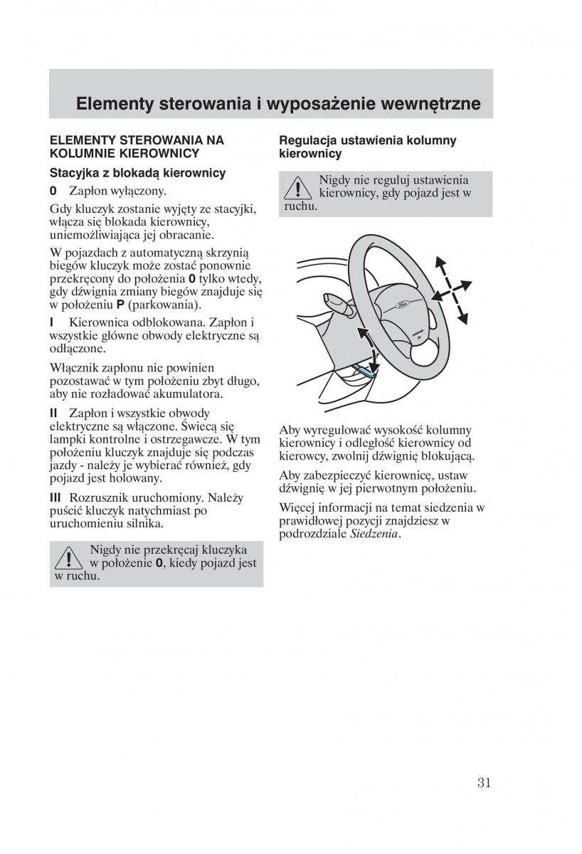 Ford Focus 1 I instrukcja obslugi / page 33