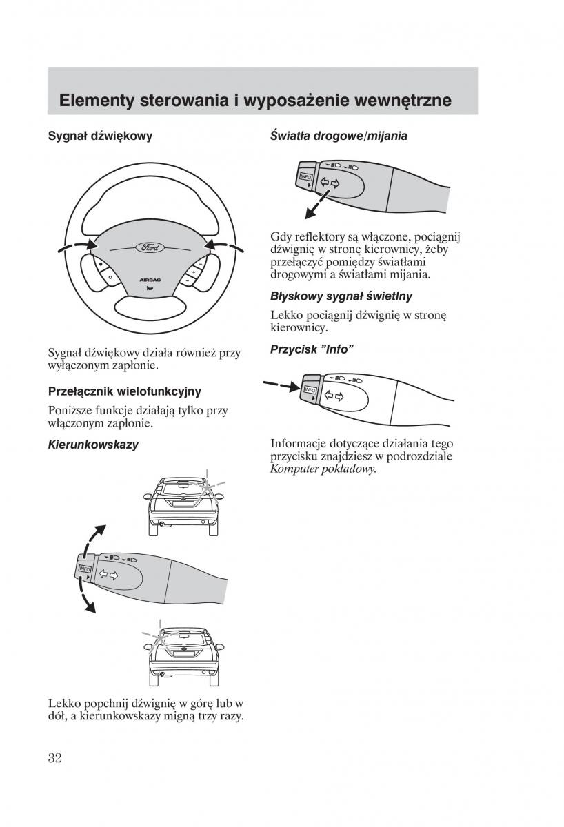 Ford Focus 1 I instrukcja obslugi / page 34