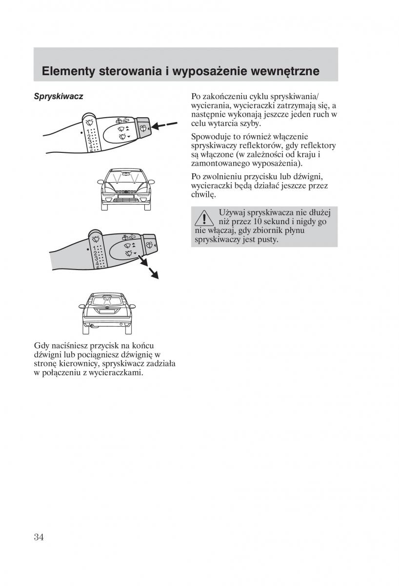 Ford Focus 1 I instrukcja obslugi / page 36